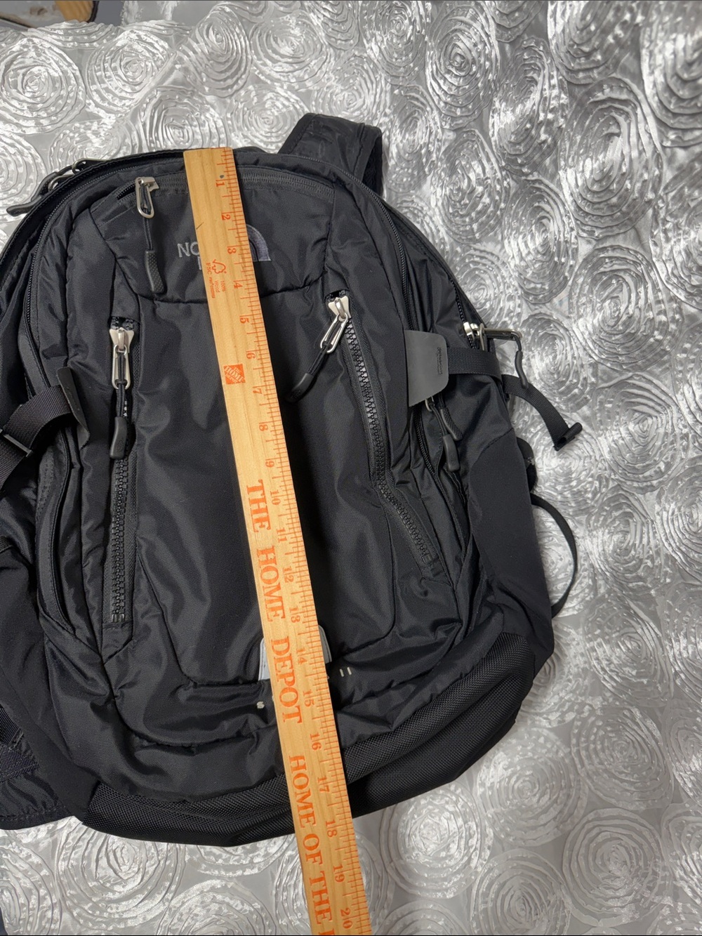 The North Face Black Backpack with Silver Logo - Picture 14 of 15